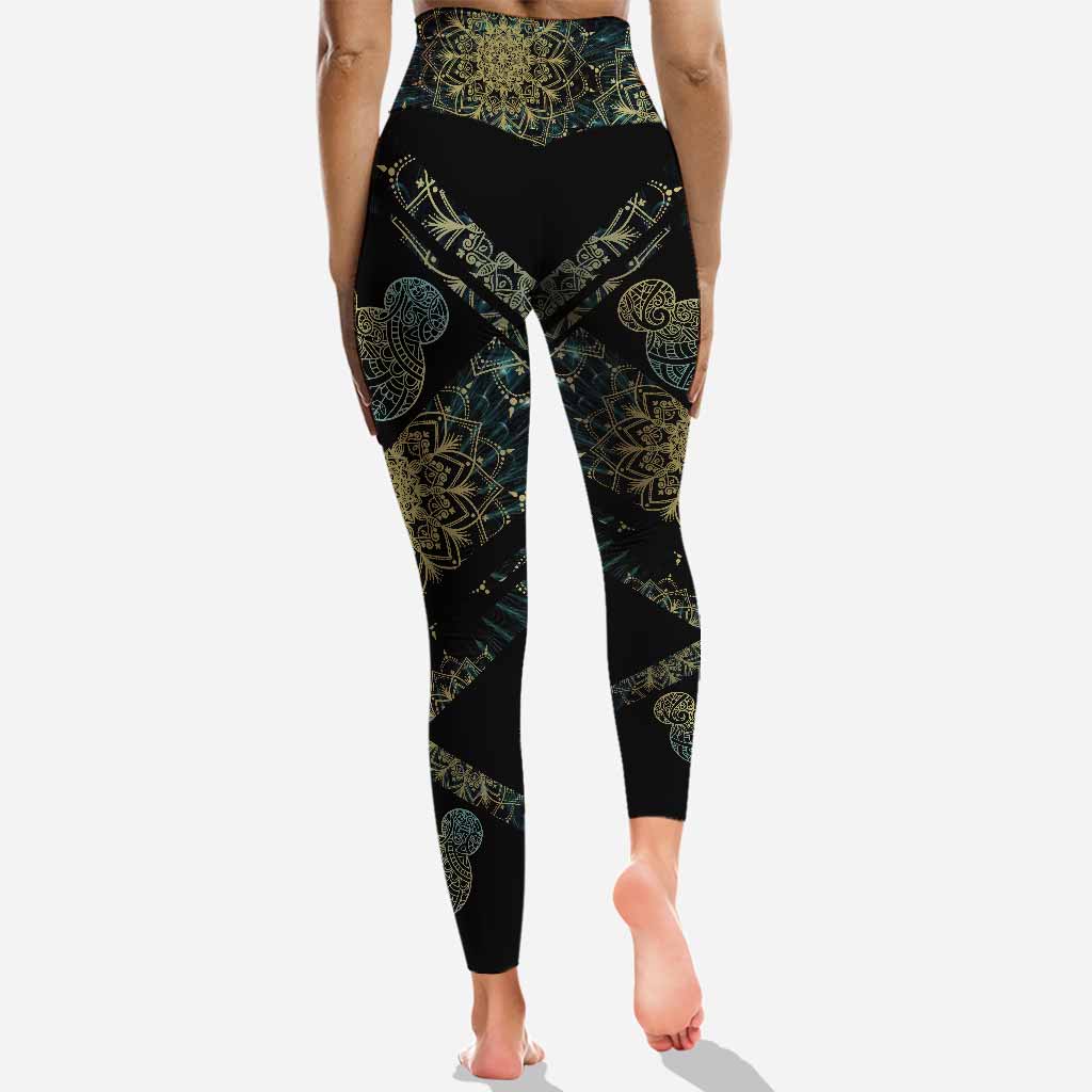 Personalized Mandala Mouse Ears Hoodie & Leggings Set for Birthday/Christmas Hoodie & Leggings GradoCreations