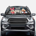 Personalized Mickey and Minnie Car Sunshade Custom Name Gift for Couples Car Sunshade GradoCreations
