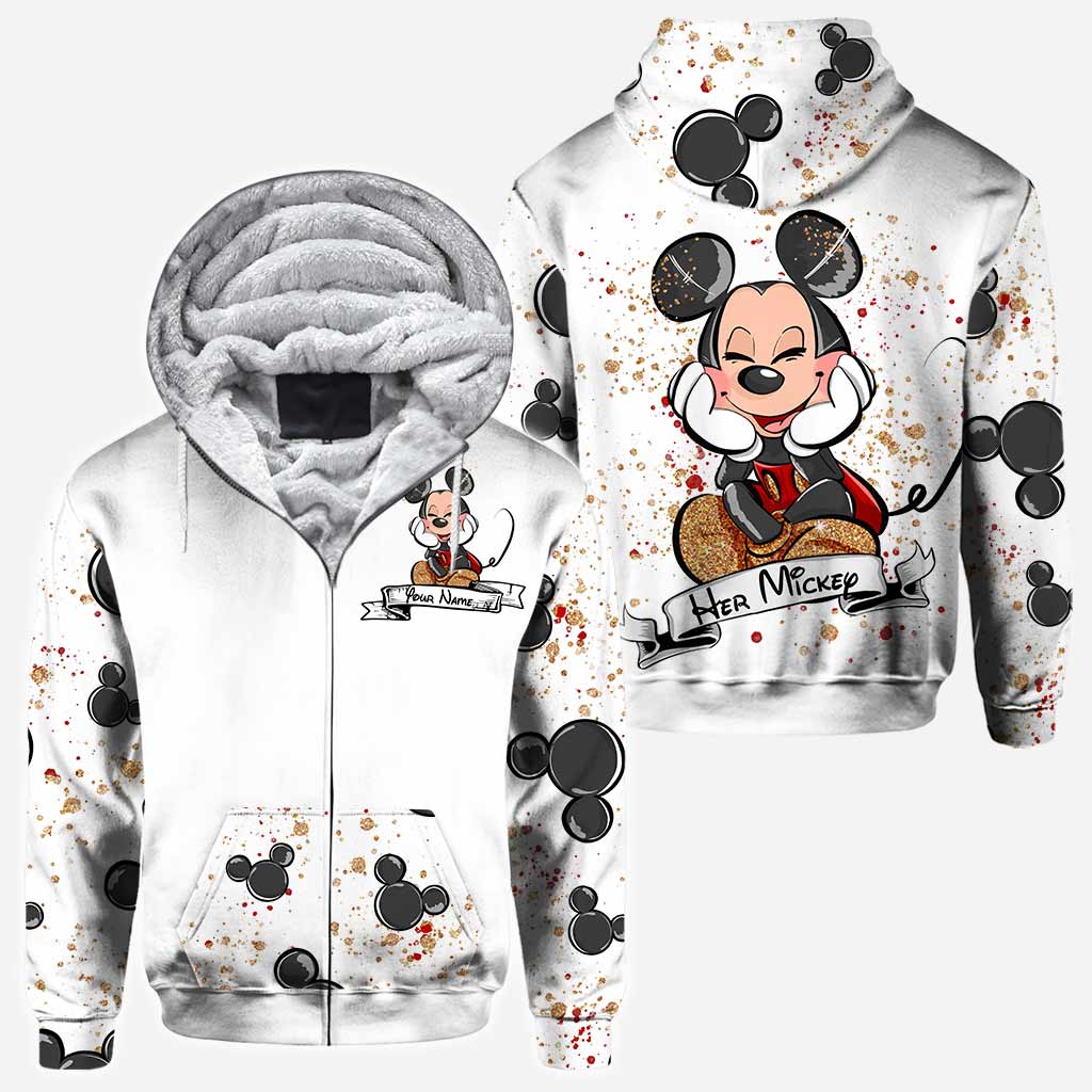 Personalized Mouse Ears Hoodie & T-Shirt Set for Couples - Unique Gift Idea All Over Shirt GradoCreations