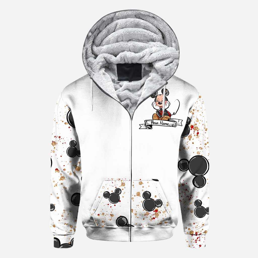 Personalized Mouse Ears Hoodie & T-Shirt Set for Couples - Unique Gift Idea All Over Shirt GradoCreations