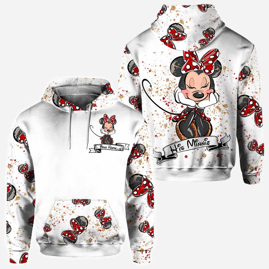 Personalized Mouse Ears Hoodie & T-Shirt Set for Couples - Unique Gift Idea All Over Shirt GradoCreations