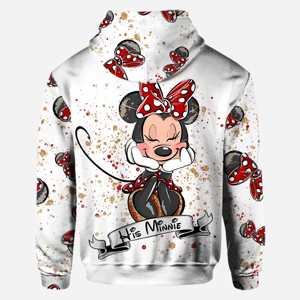 Personalized Mouse Ears Hoodie & T-Shirt Set for Couples - Unique Gift Idea All Over Shirt GradoCreations