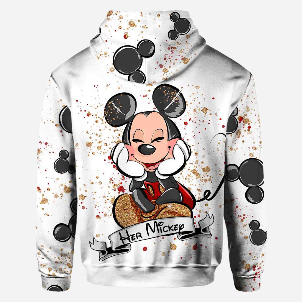 Personalized Mouse Ears Hoodie & T-Shirt Set for Couples - Unique Gift Idea All Over Shirt GradoCreations
