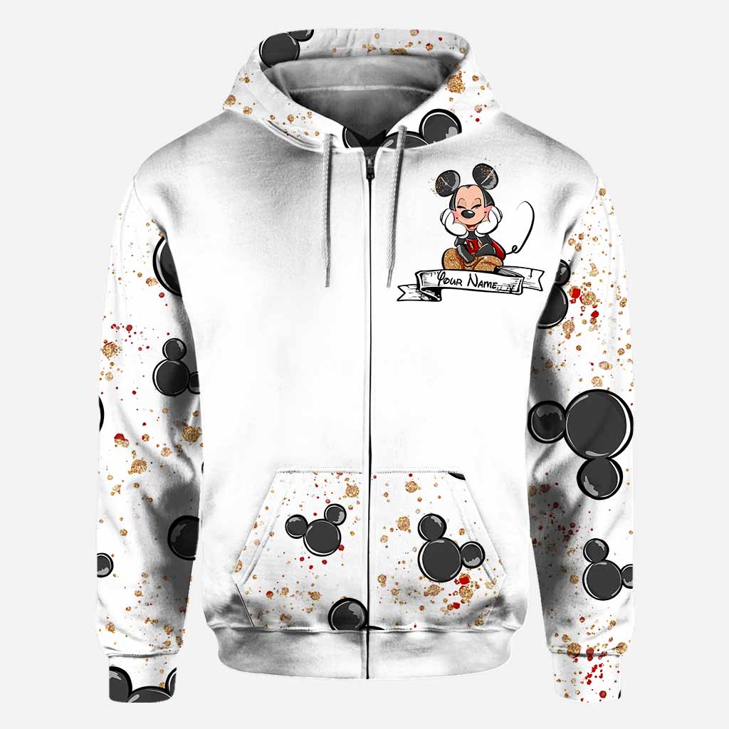 Personalized Mouse Ears Hoodie & T-Shirt Set for Couples - Unique Gift Idea All Over Shirt GradoCreations