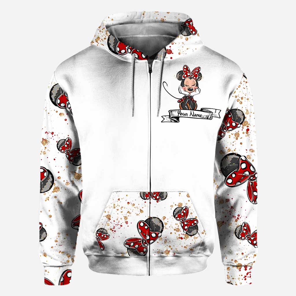 Personalized Mouse Ears Hoodie & T-Shirt Set for Couples - Unique Gift Idea All Over Shirt GradoCreations