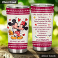 Personalized Couple Tumbler with Love Message Custom Names Gift for Wedding Anniversary Tumbler GradoCreations