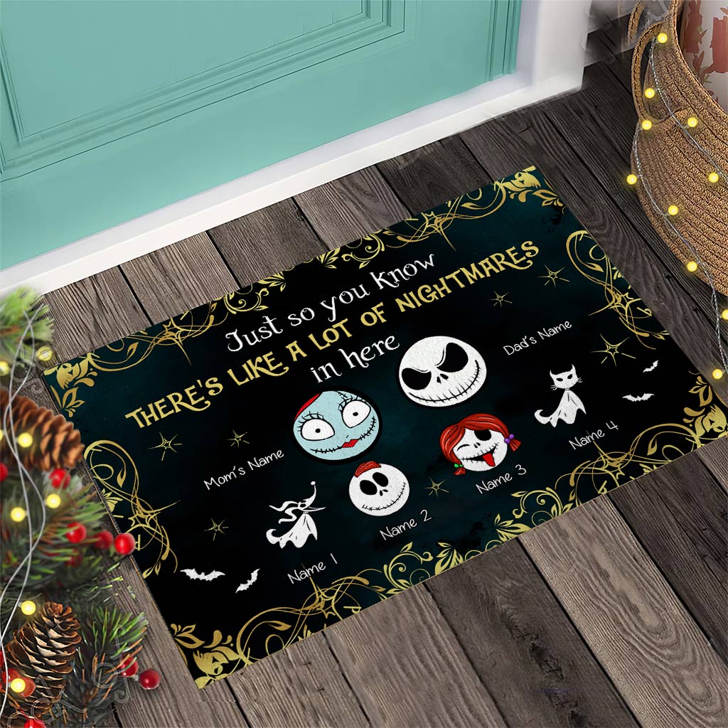 Personalized Nightmare Doormat with Custom Names for Family Doormat GradoCreations