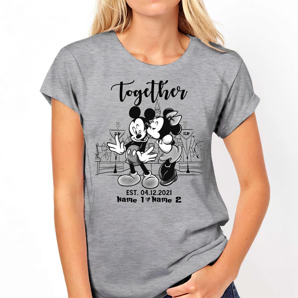Personalized Couple Mouse T-shirt & Hoodie Gift for Anniversary T-shirt & Hoodie GradoCreations