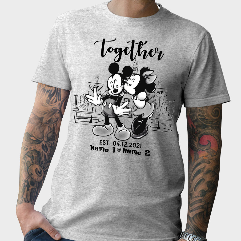 Personalized Couple Mouse T-shirt & Hoodie Gift for Anniversary T-shirt & Hoodie GradoCreations