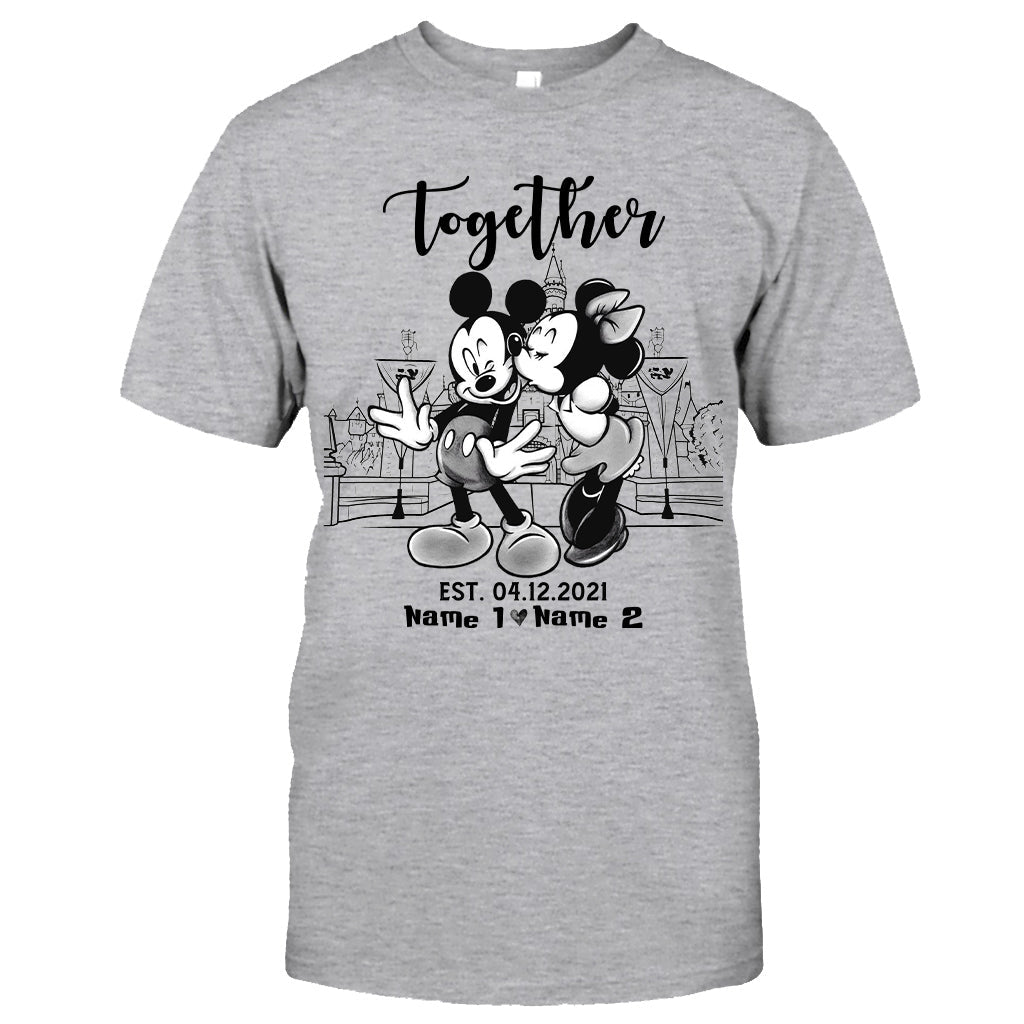 Personalized Couple Mouse T-shirt & Hoodie Gift for Anniversary T-shirt & Hoodie GradoCreations
