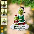 Personalized Grinch Grandkids Ornament Custom Name Gift for Grandma Ornament GradoCreations
