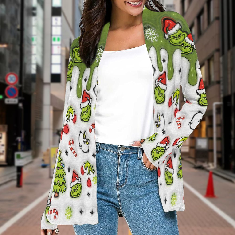 Personalized Grinch Christmas Cardigan Gift for Mama Cardigan GradoCreations