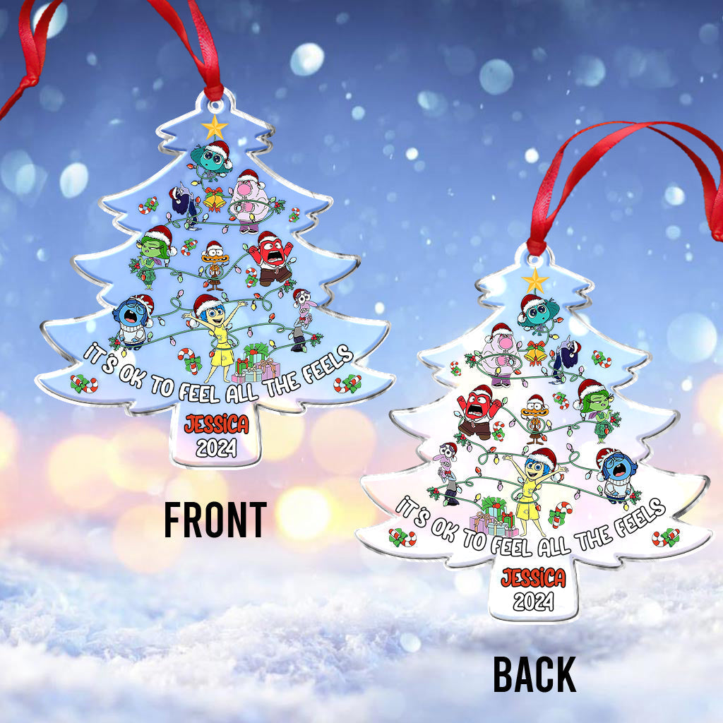 Personalized Acrylic Christmas Ornament Custom Name Gift Ornament GradoCreations