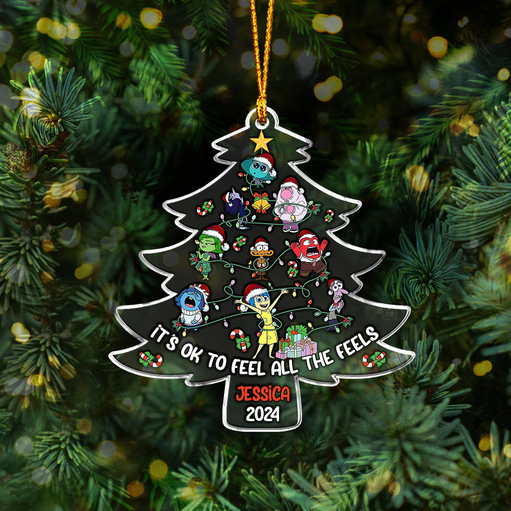 Personalized Acrylic Christmas Ornament Custom Name Gift Ornament GradoCreations