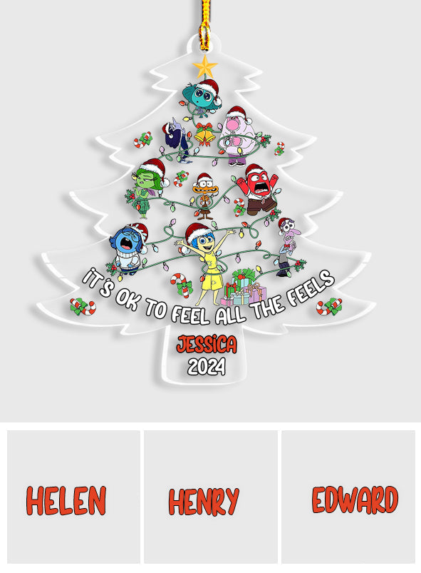 Personalized Acrylic Christmas Ornament Custom Name Gift Ornament GradoCreations