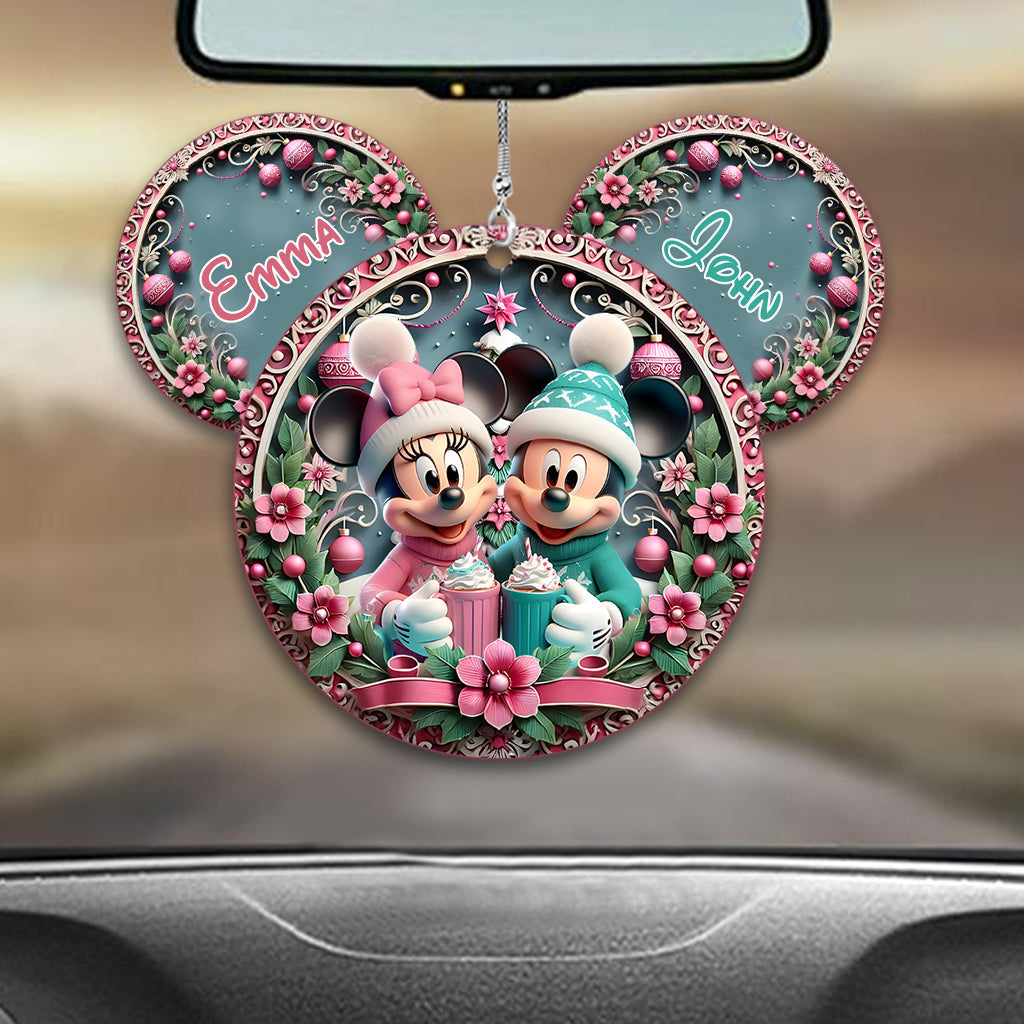 Personalized Mouse Couple Car Ornament Custom Name Gift Car Ornament GradoCreations