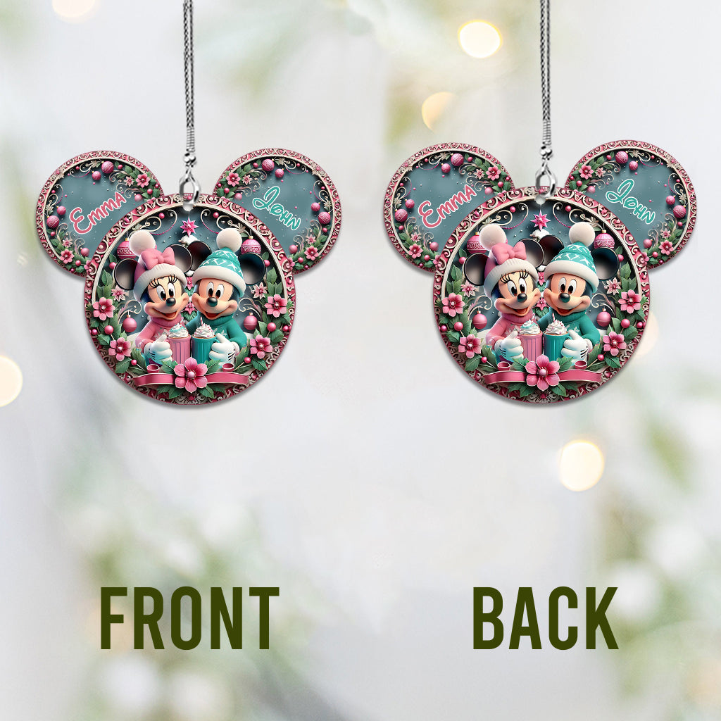 Personalized Mouse Couple Car Ornament Custom Name Gift Car Ornament GradoCreations