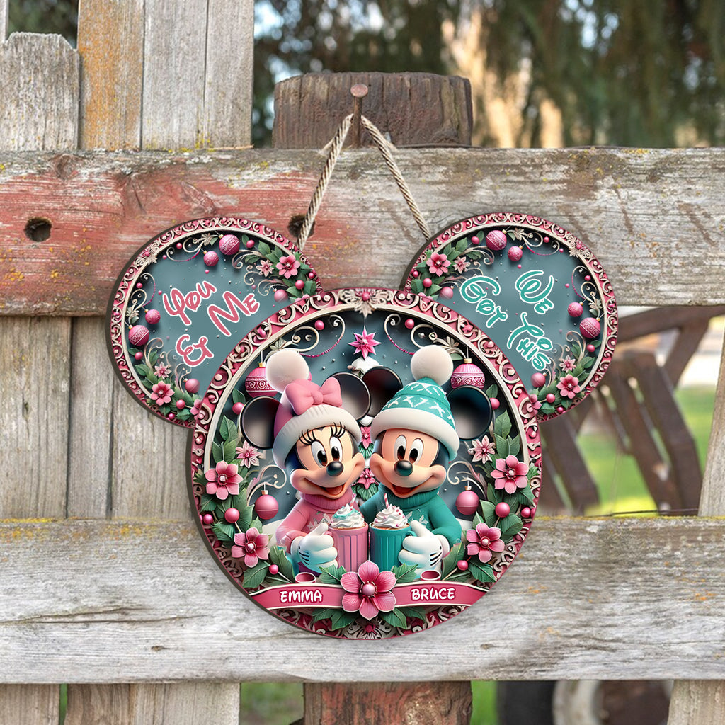 Personalized Mouse Couple Wood Sign Custom Name Wall Art Wood Sign GradoCreations