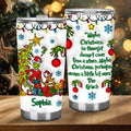 Personalized Grinch Christmas Tumbler with Custom Name Gift Tumbler GradoCreations