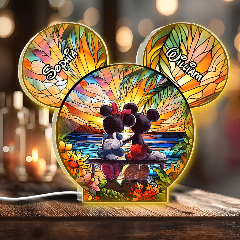 Personalized Mouse Shaped Light Box Custom Name Gift for Couples Shaped Light Box GradoCreations
