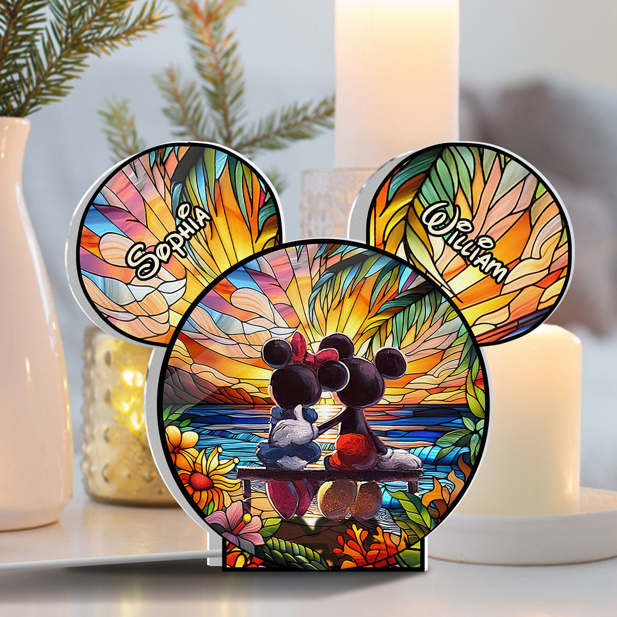 Personalized Mouse Shaped Light Box Custom Name Gift for Couples Shaped Light Box GradoCreations