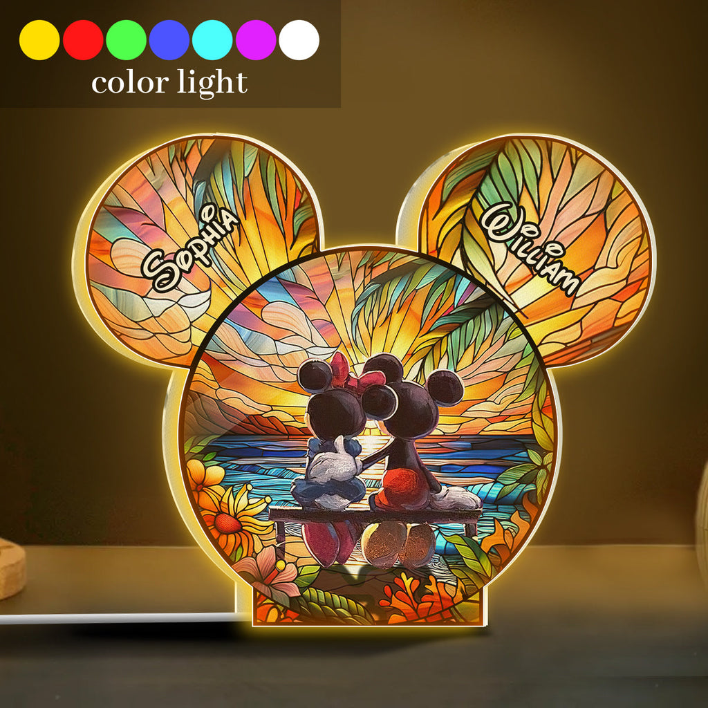Personalized Mouse Shaped Light Box Custom Name Gift for Couples Shaped Light Box GradoCreations