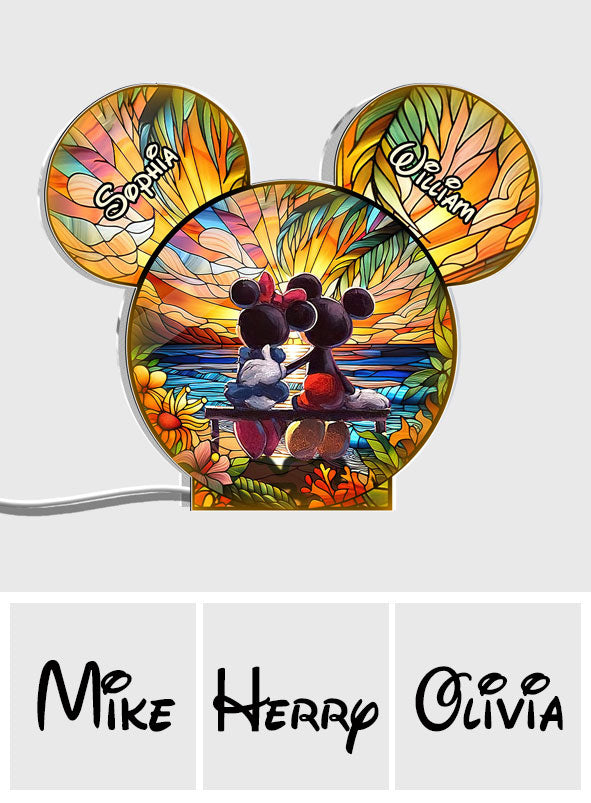 Personalized Mouse Shaped Light Box Custom Name Gift for Couples Shaped Light Box GradoCreations