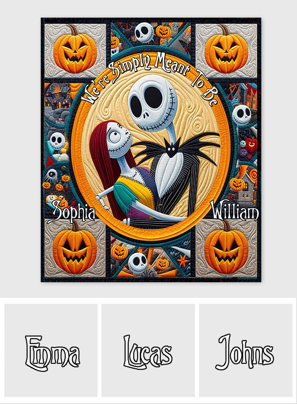 Personalized Nightmare Before Christmas Quilt for Couples - Custom Name Gift Quilt GradoCreations