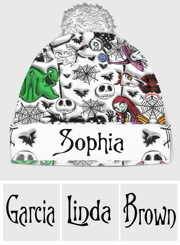 Personalized Nightmare Beanie Hat for Kids & Adults – Custom Name Gift for Christmas Beanie Hat GradoCreations