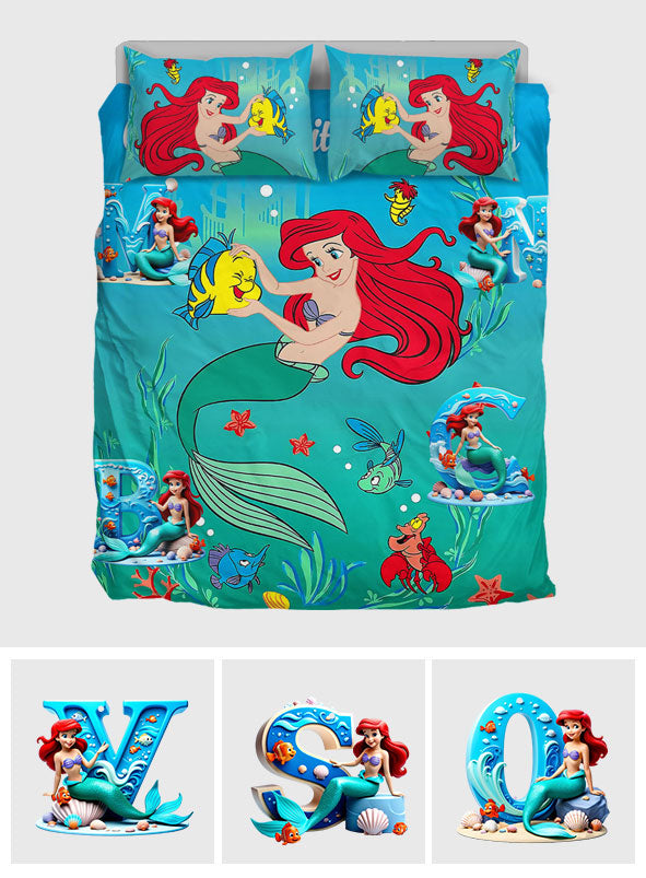 Personalized Mermaid Bedding Set for Grandma's Little Mermaids Bedding Set GradoCreations