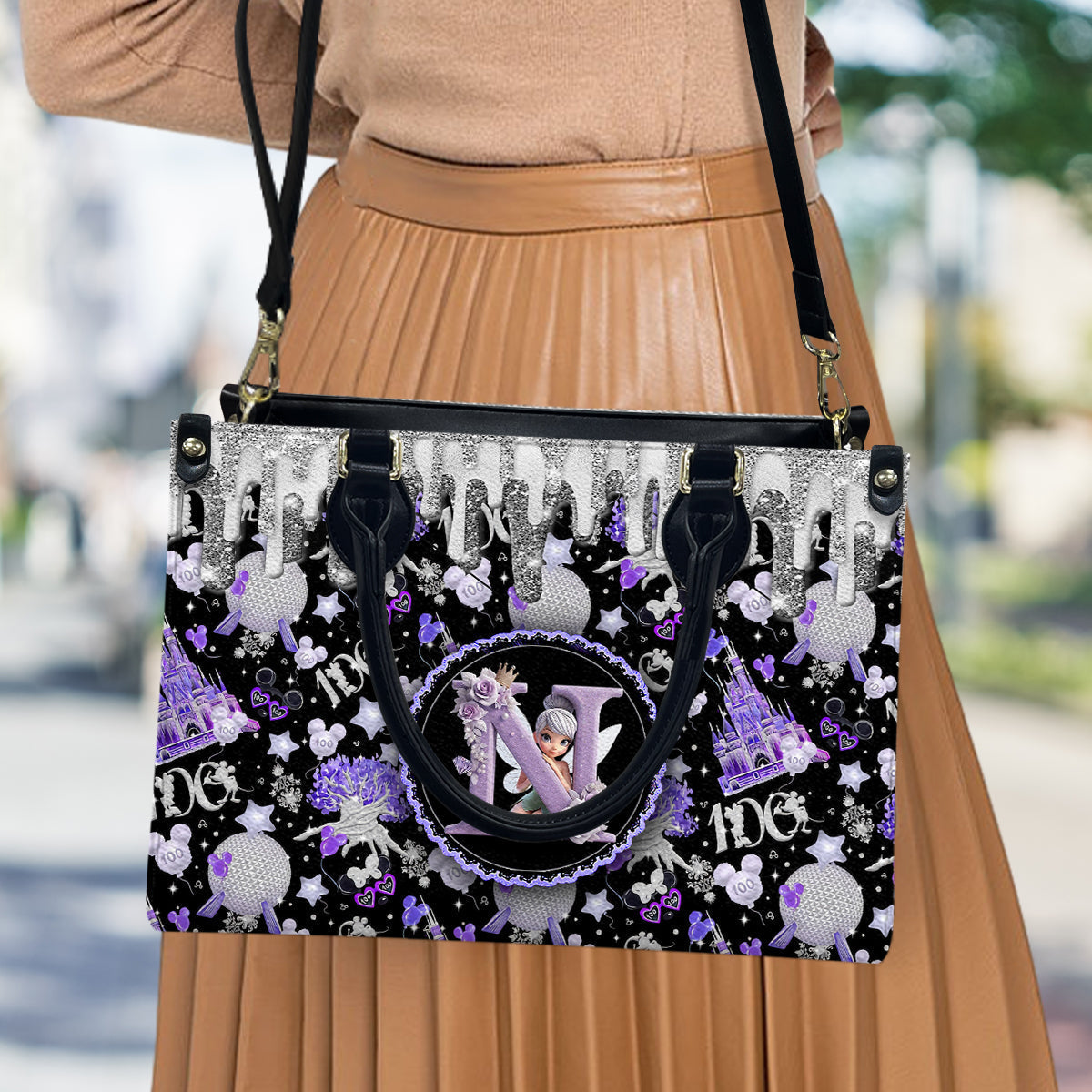 Personalized Fairy Theme Leather Handbag Custom Bag for Women Leather Handbag 2 GradoCreations
