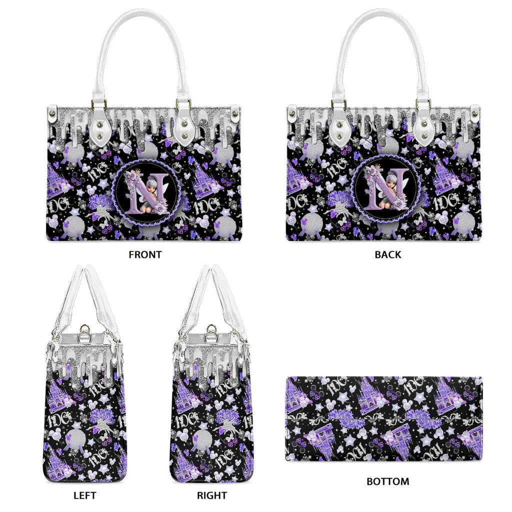 Personalized Fairy Theme Leather Handbag Custom Bag for Women Leather Handbag 2 GradoCreations