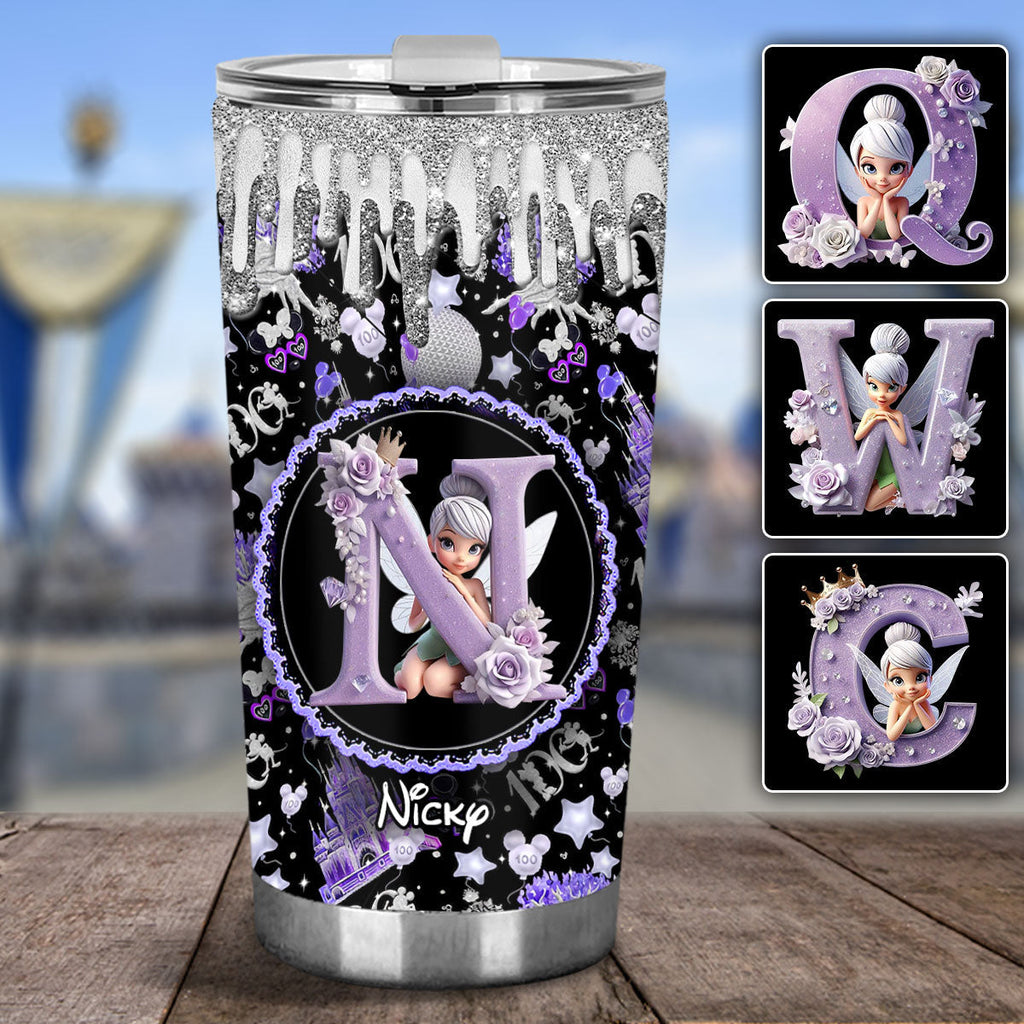 Personalized Magic Purple Tumbler Custom Name with Fairy Design Tumbler GradoCreations