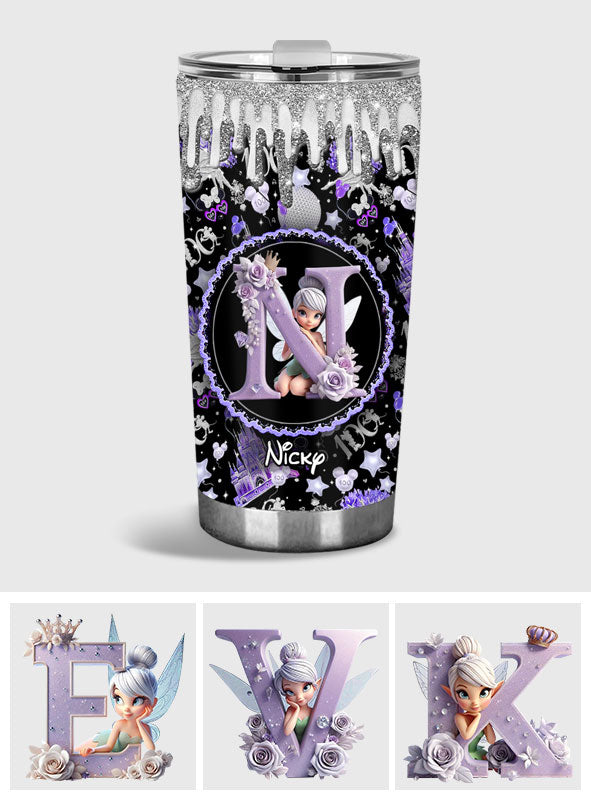 Personalized Magic Purple Tumbler Custom Name with Fairy Design Tumbler GradoCreations