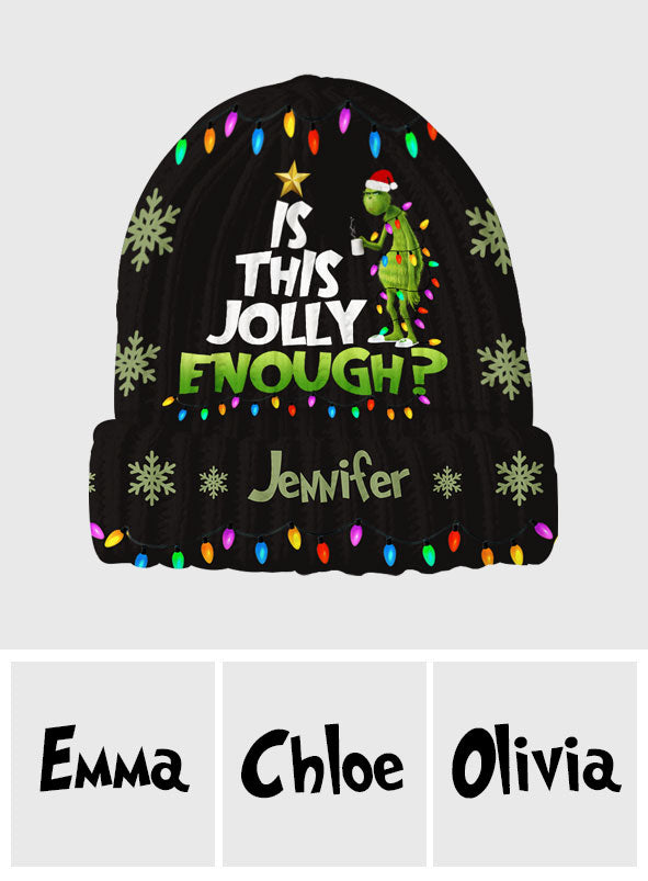 Personalized Christmas Beanie Hat with Custom Name - Cozy Gift Idea Beanie Hat GradoCreations