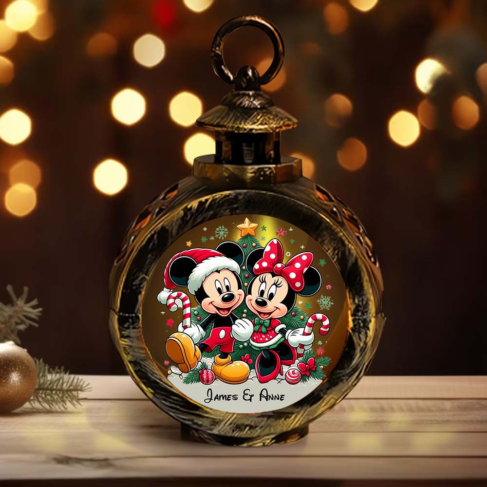 Personalized Round Lantern with Light for Christmas | Gift Idea Round Lantern With Light GradoCreations