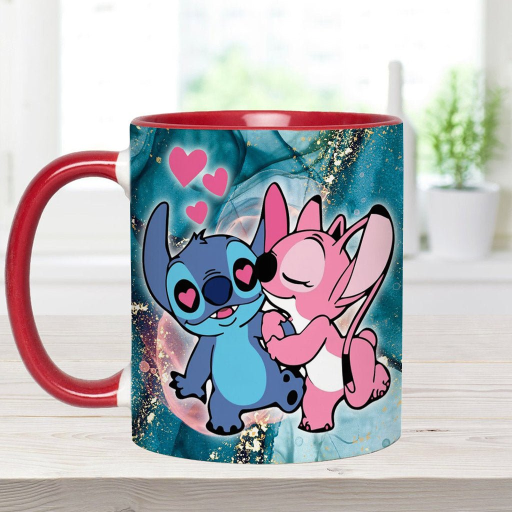 Personalized Ohana Accent Mug Custom Name Gift for Couples Accent Mug GradoCreations