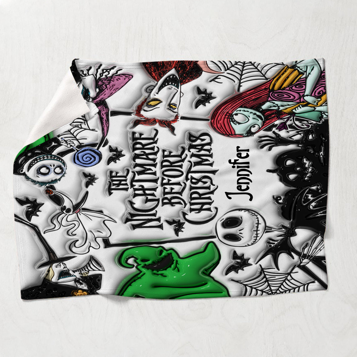 Personalized Nightmare Before Christmas Blanket Gift for Kids Blanket GradoCreations