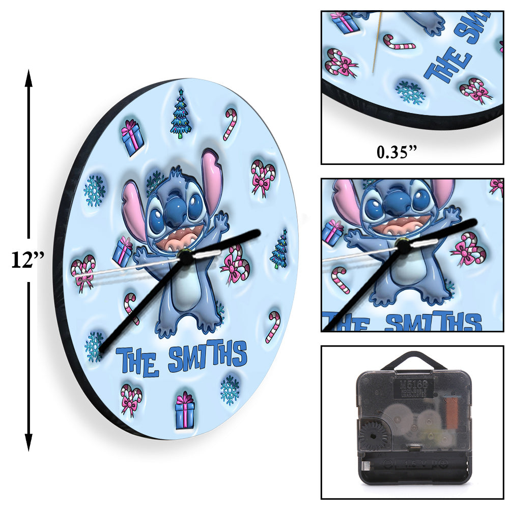 Personalized Ohana Wall Clock Custom Family Name Gift Wall Clock GradoCreations