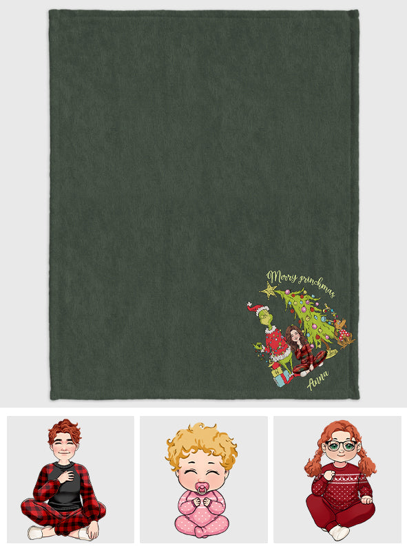 Personalized Merry Christmas Blanket Custom Name Cozy Gift Blanket GradoCreations
