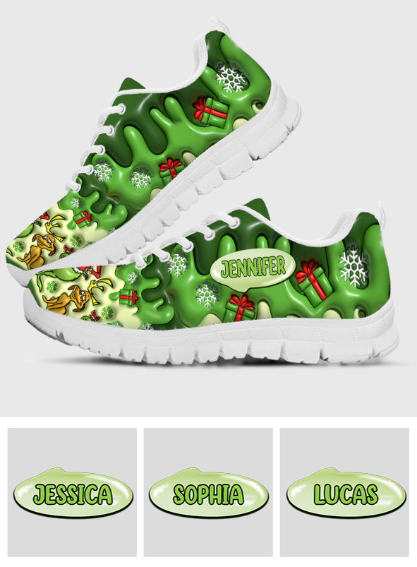 Personalized Christmas Sneakers Custom Name Gift Idea Sneakers GradoCreations