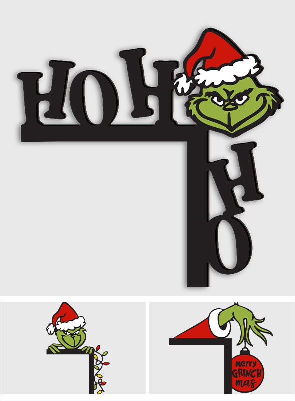 Personalized Grinch Ho Ho Ho Door Frame Decoration for Christmas Door Frame Decoration GradoCreations