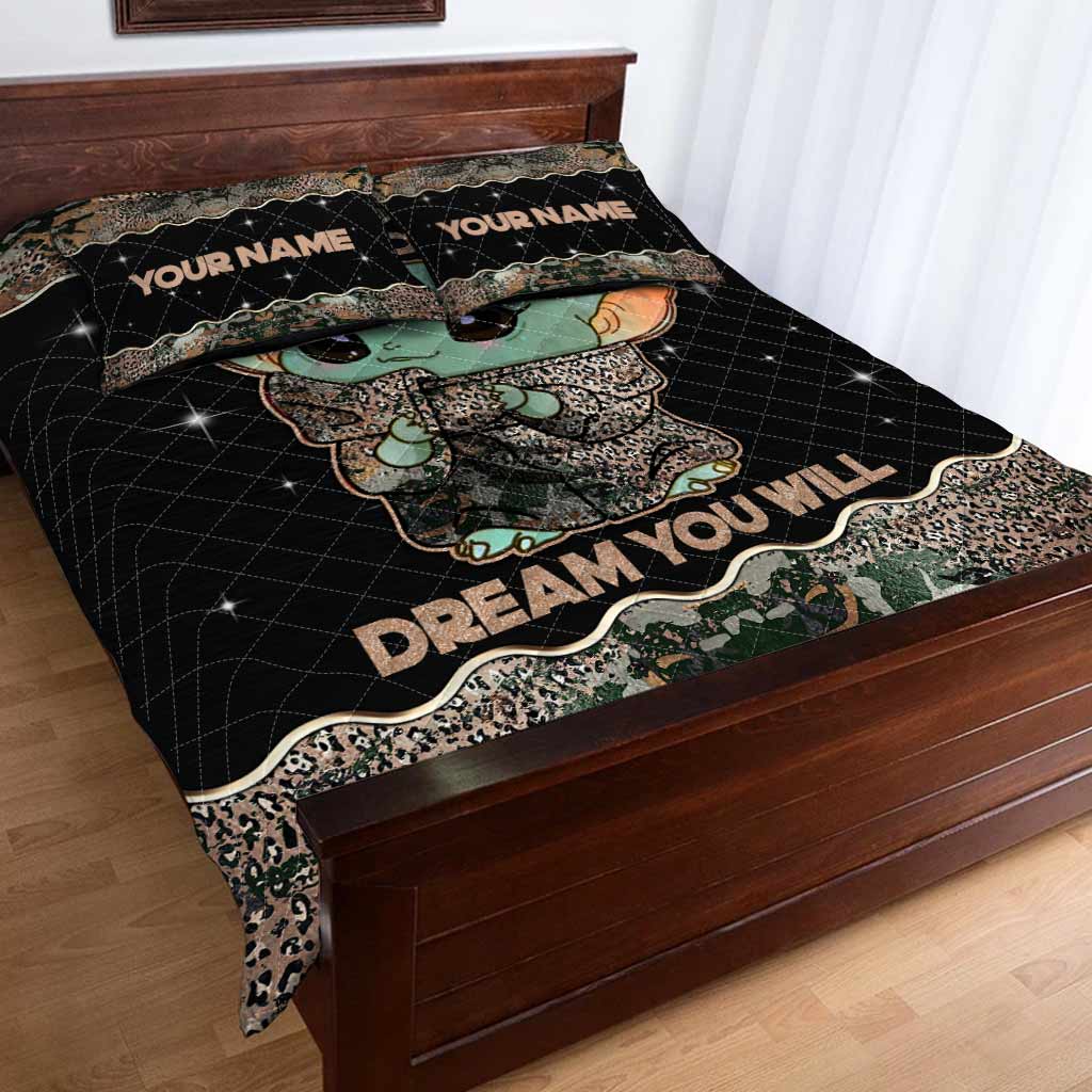 Personalized Sleep You Must Quilt Set Custom Name Gift Quilt Set GradoCreations