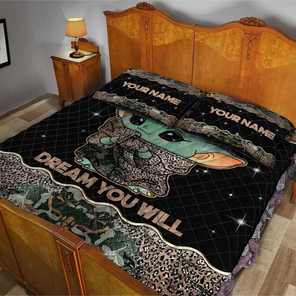 Personalized Sleep You Must Quilt Set Custom Name Gift Quilt Set GradoCreations
