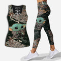 Personalized Hollow Tank Top & Leggings Set for Kids - Too Cute I Am Hollow Tank & Leggings GradoCreations