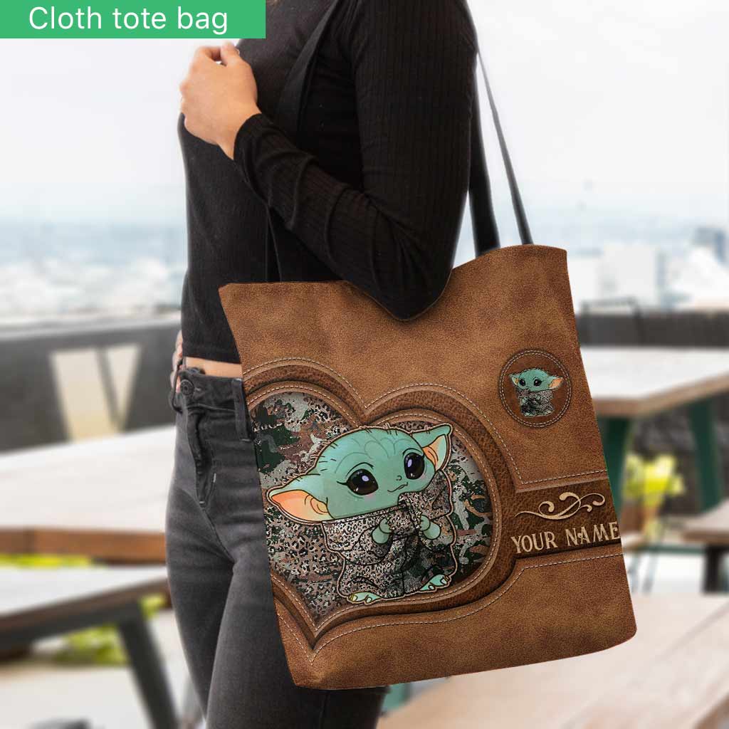 Personalized Leather Tote Bag Custom Name Cute Character Gift Tote Bag GradoCreations