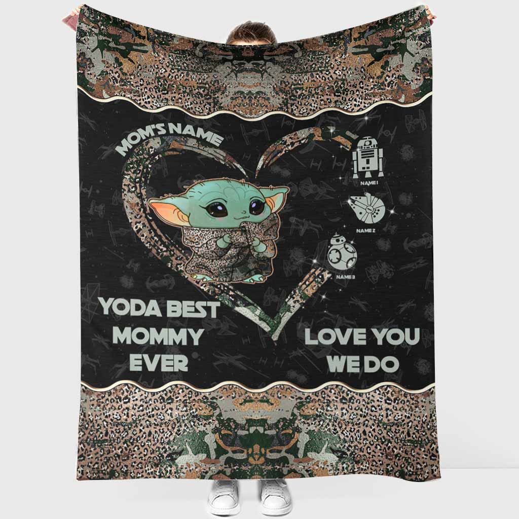 Personalized Yoda Best Mommy Blanket Unique Gift for Mom Blanket GradoCreations