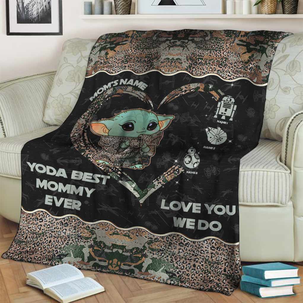 Personalized Yoda Best Mommy Blanket Unique Gift for Mom Blanket GradoCreations