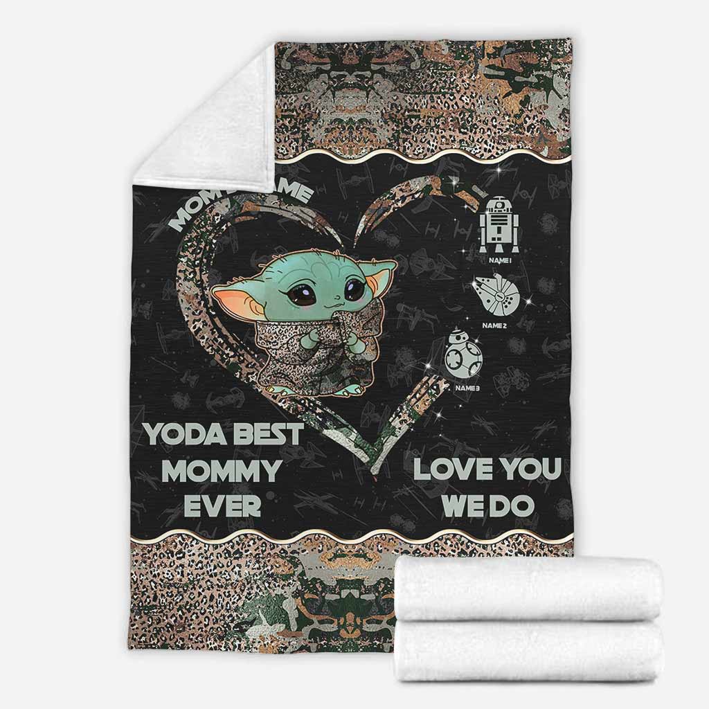 Personalized Yoda Best Mommy Blanket Unique Gift for Mom Blanket GradoCreations
