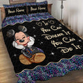 Personalized Mouse Quilt Set Custom Name Gift for Kids Quilt Set GradoCreations